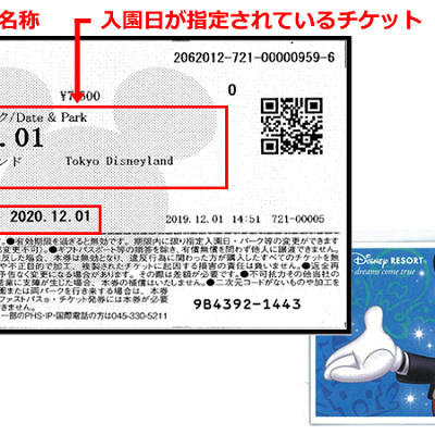 入園日が指定されているチケット（日付指定券）