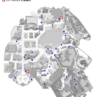 ユニバの給水所マップ