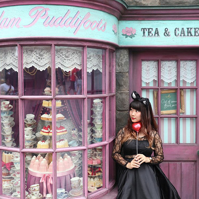 USJハリーポッターエリア/マダムパディフットの喫茶店前