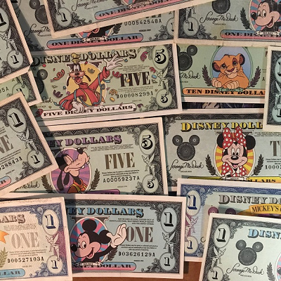 多種多様なディズニーダラー紙幣