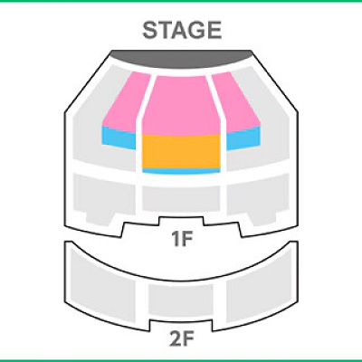 ファンダフルディズニー会員対象の鑑賞エリア（オレンジ部分）