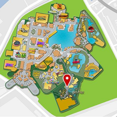 ワンド・スタディの公演場所（USJパークマップ）