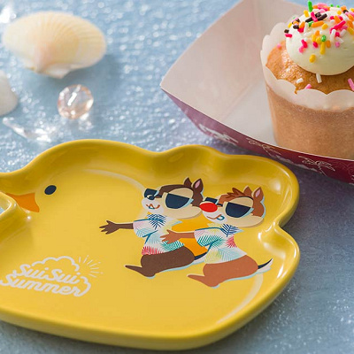 チョコチップバナナマフィンスーベニアプレート付（2022年夏ディズニーランド「SUISUI SUMMER」スーベニア）