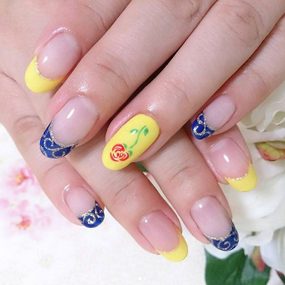 レンチネイルの美女と野獣ネイル