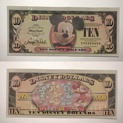 5ドル紙幣：ミッキーデザイン| キャステル | CASTEL ディズニー情報