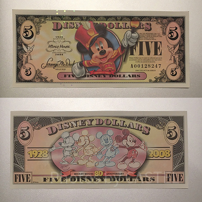 5ドル紙幣：ミッキーデザイン