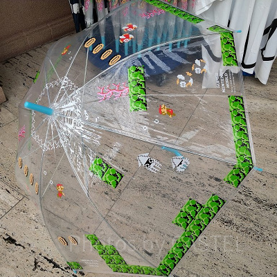 8bitマリオのビニール傘／ユニバ