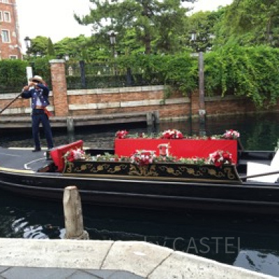 ミラコスタで行われる結婚式で使われる特別なボート♪憧れちゃいますね〜！