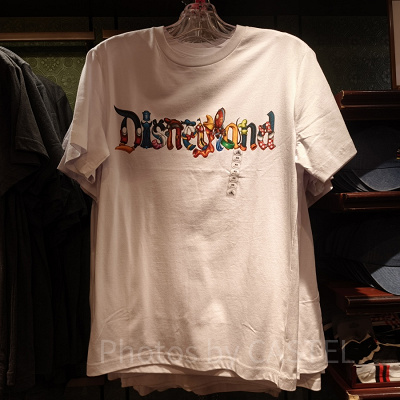 アナハイムディズニー服：キャラモチーフディズニーランドロゴTシャツ