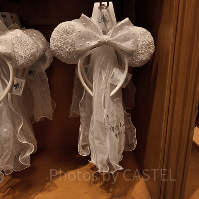 アナハイムディズニーカチューシャ：ブライドカチューシャ（ベール付）