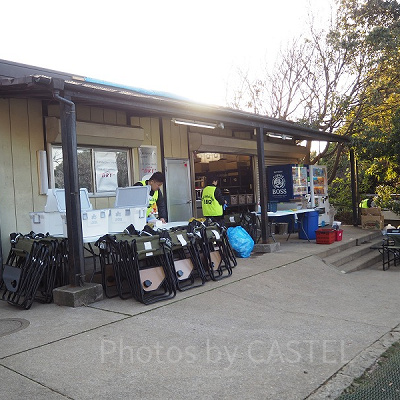 バーベキュー会場の受付