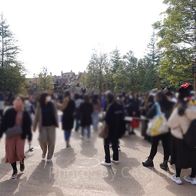 美女と野獣エリアの混雑状況／10:00
