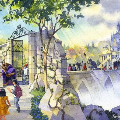 美女と野獣エリア（仮称）アトラクション外観（プレスリリースより引用）