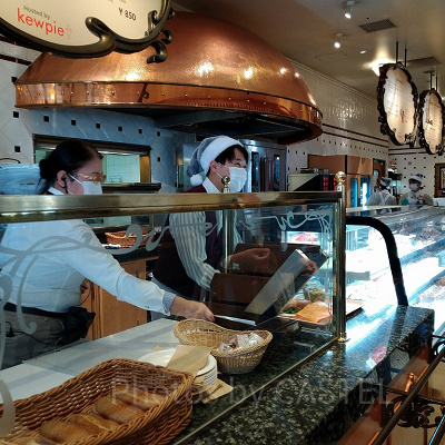 ビバリーヒルズブランジェリーの注文カウンター