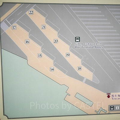 乗車場所の地図