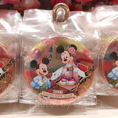 ディズニーお正月グッズ：カンバッジ