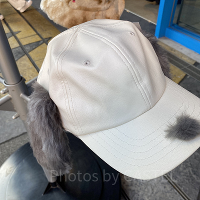 スヌーピー耳付きキャップ