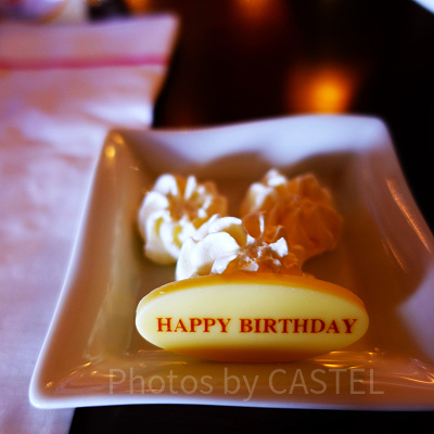 誕生日にはプレートのお祝いも!