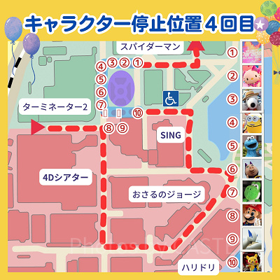 キャラクター停止位置4回目