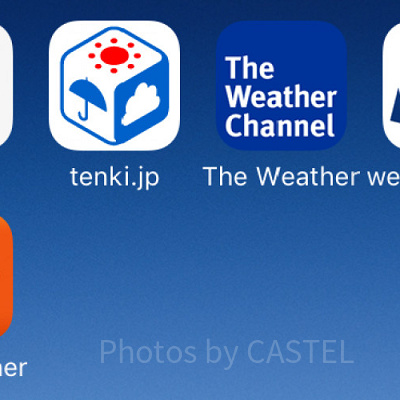 スマートフォン用アプリで天気を随時チェック！