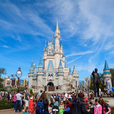 フロリダのディズニーランドにもシンデレラ城がある