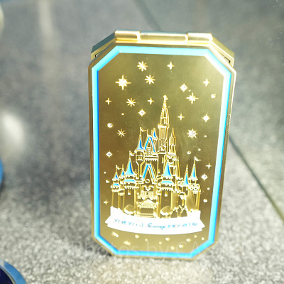 シンデレラ城デザインのコンパクトミラー（スクエア）