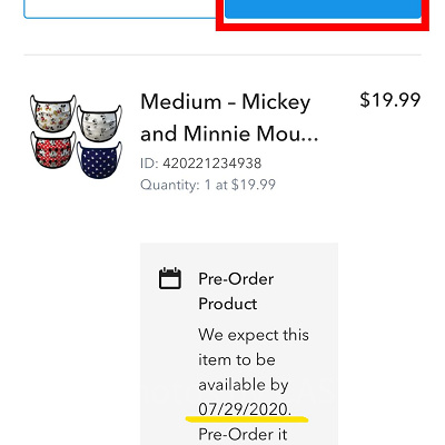 発送予定日などを確認し、注文画面へ進む