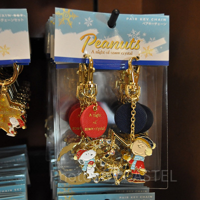 クリスタルペアキーチェーン