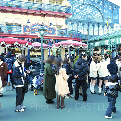 12月ディズニーランド混雑レポ：グレートアメリカン・ワッフルカンパニーの待ち列