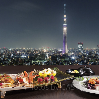 スカイツリー®ビューレストラン&バー簾のディナー（イメージ）