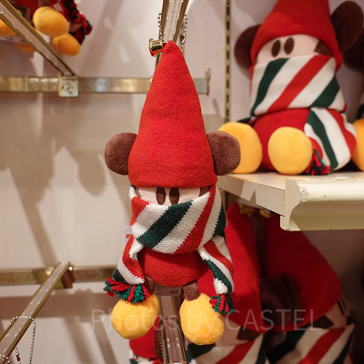 ディズニー・クリスマス・リルリンリングッズ：ぬいぐるみバッジ