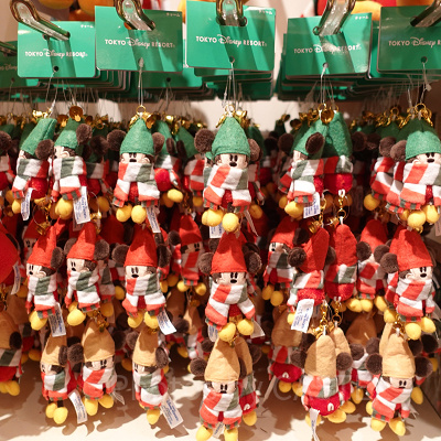 ディズニー・クリスマス・リルリンリングッズ：ぬいぐるみチャームセット