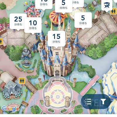 ディズニー公式アプリ（待ち時間）