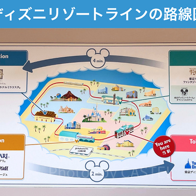 ディズニーリゾートラインの路線図