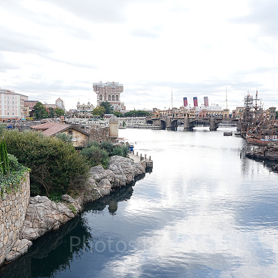 ディズニーシーのビリーヴ〜シー・オブ・ドリームス〜鑑賞場所：アクアダクトブリッジからの景色①