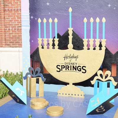 ホリデーシーズンのディズニースプリングス　ディスプレイ