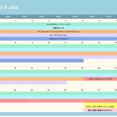 ディズニーランドの休止情報（2026年2月)