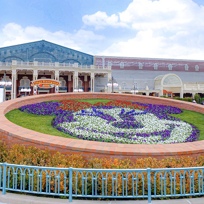 ディズニーランドエントランス花壇