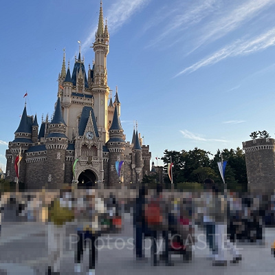 ディズニーランドプロポーズ場所：シンデレラ城の前