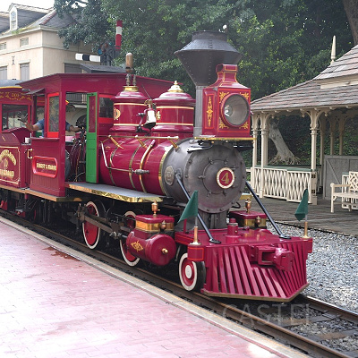 カリフォルニアアナハイムディズニーのアトラクション：ディズニーランド鉄道の駅「ニューオーリンズスクエア駅」