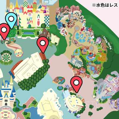 ディズニーランドのトイレマップ：ファンタジーランド