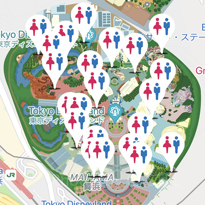 ディズニーランドトイレマップ