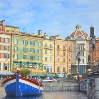 ディズニーシーのイタリアの街並み
