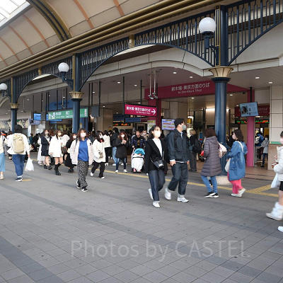 ディズニーシー3月混雑状況レポート：舞浜駅（8:50頃）