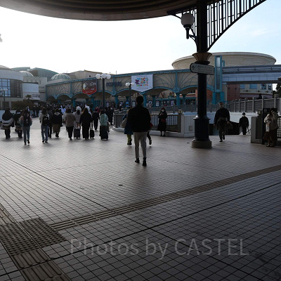 ディズニーシー3月混雑状況レポート：舞浜駅（8:50頃）