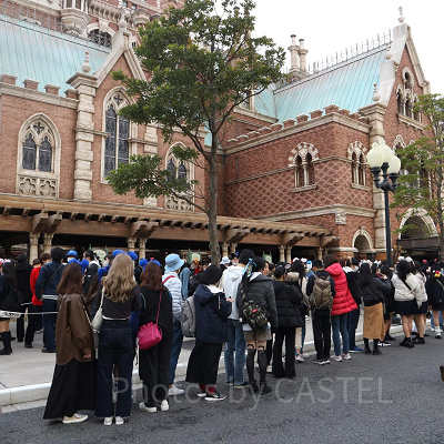 ディズニーシー3月混雑状況レポート：タワー・オブ・テラーの待ち列（10:00頃）