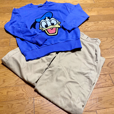 ドナルドの刺繍がインパクト大！