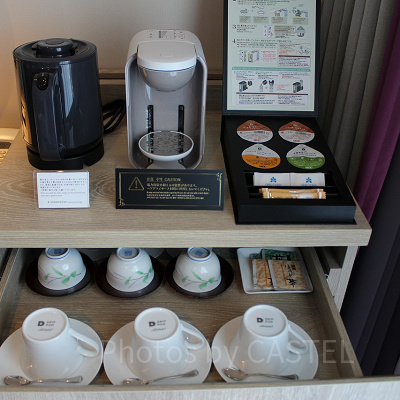 ニッコーフロアの客室にあるドリンクサービス