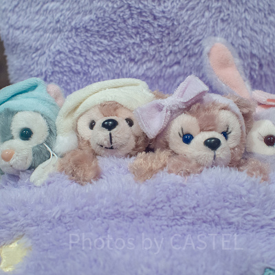 クッションで寝ているダッフィー＆フレンズ♡