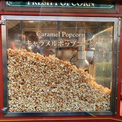 できたてのポップコーンが楽しめる